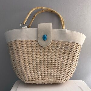 Zino Davidoff Straw & Bamboo Purse